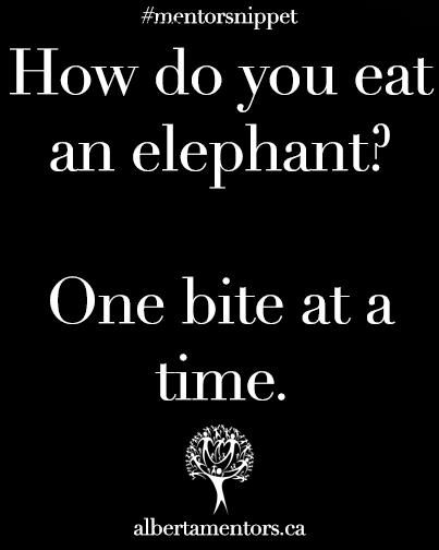 How do you eat an elephant? One bite at a time.